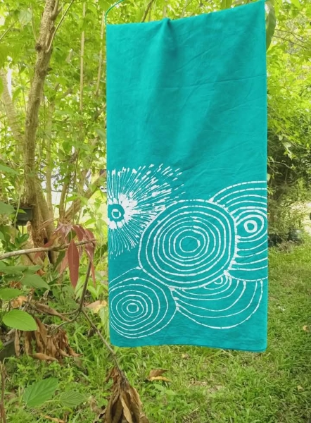 Men's Blue Batik Sarong